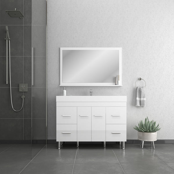 Ripley 48 inch Modern Bathroom Vanity White