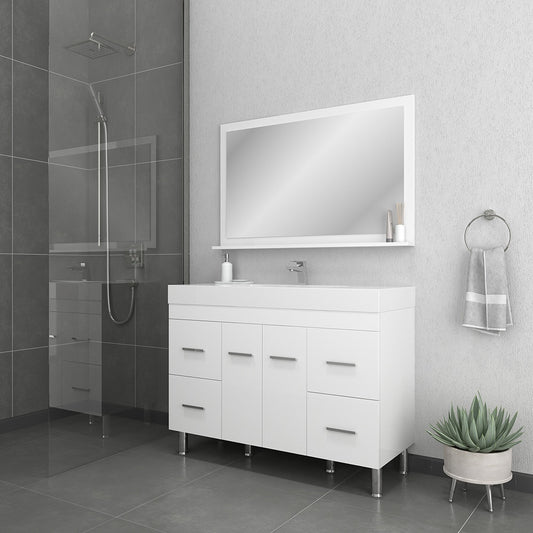 Ripley 48 inch Modern Bathroom Vanity White