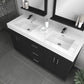 Ripley 60 inch Double Modern Bathroom Vanity Black