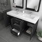 Ripley 60 inch Double Modern Bathroom Vanity Black