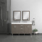 Ripley 60 inch Double Modern Bathroom Vanity Gray