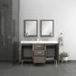 Ripley 60 inch Double Modern Bathroom Vanity Gray