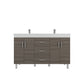 Ripley 60 inch Double Modern Bathroom Vanity Gray