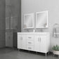 Ripley 60 inch Double Modern Bathroom Vanity White