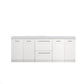 Ripley 54 inch Wall Mount Double Modern Bathroom Vanity White