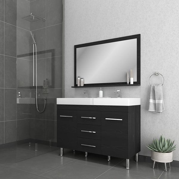 Ripley 48 inch Double Modern Bathroom Vanity Black