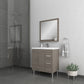 Ripley 30 inch Modern Bathroom Vanity with Drawers Gray