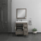 Ripley 30 inch Modern Bathroom Vanity with Drawers Gray