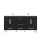 Ripley 67 inch Double Bathroom Vanity Black