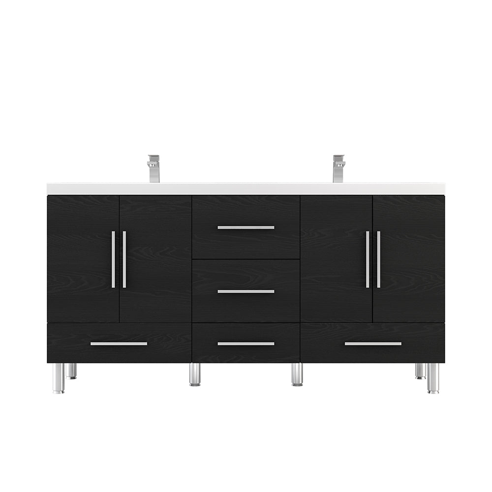 Ripley 67 inch Double Bathroom Vanity Black