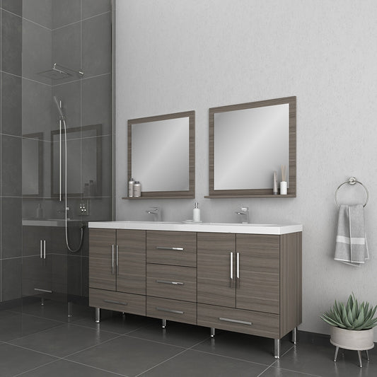 Ripley 72 inch Double Bathroom Vanity Gray