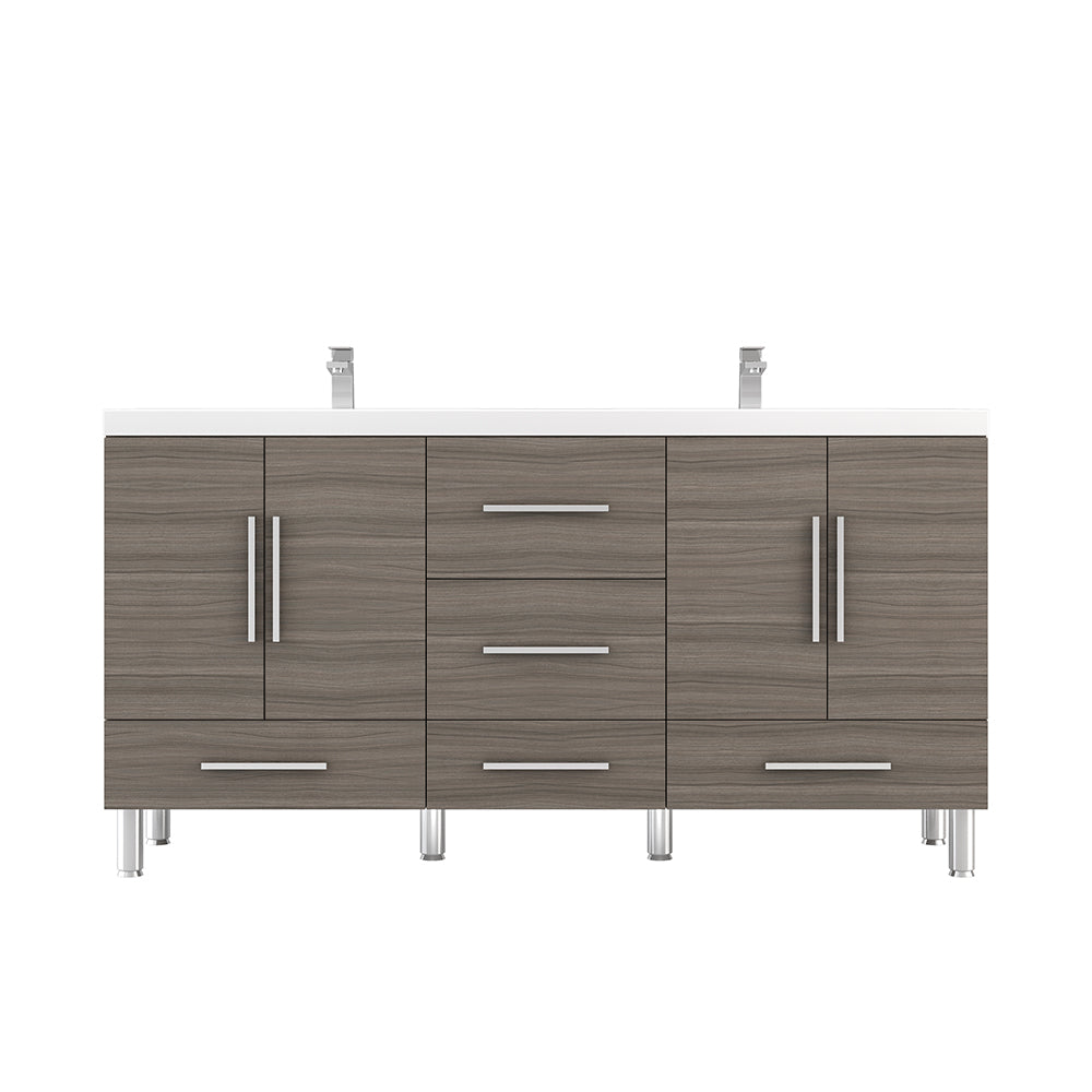 Ripley 67 inch Double Bathroom Vanity Gray