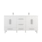 Ripley 67 inch Double Bathroom Vanity White