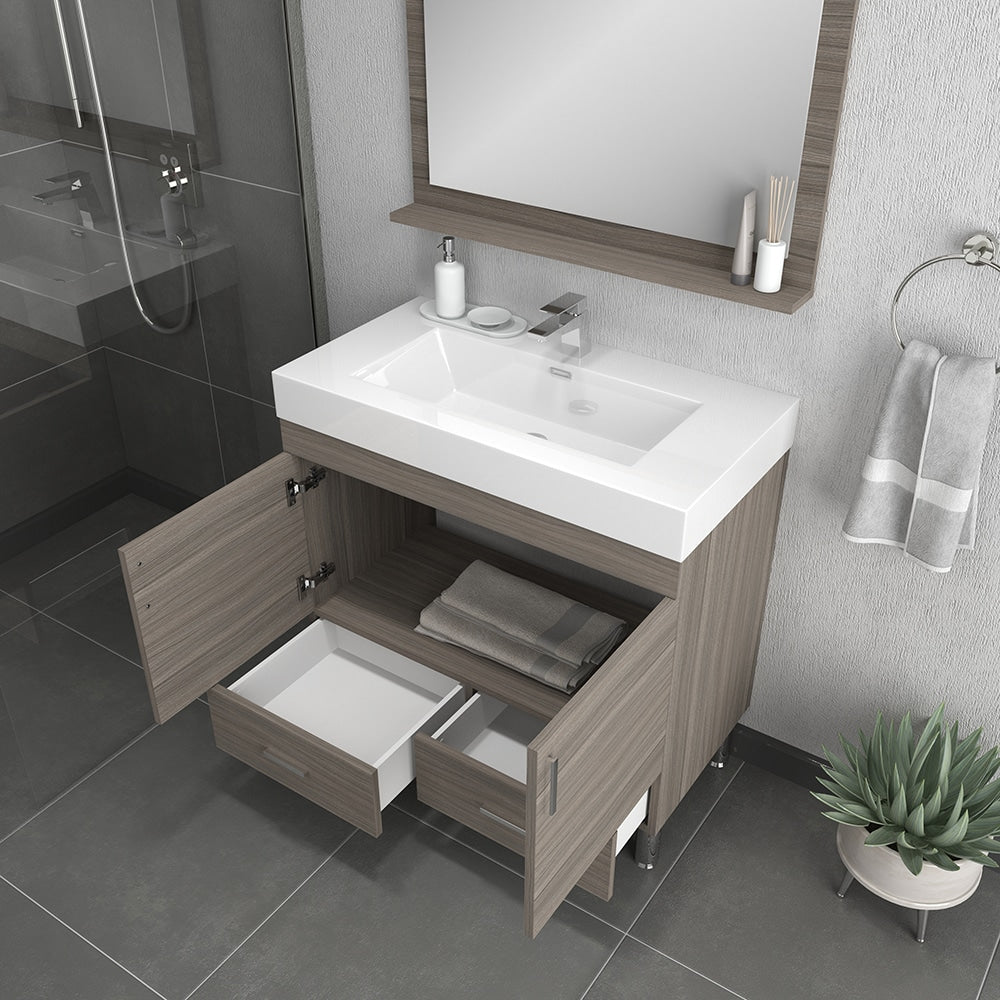 Ripley 36 inch Modern Bathroom Vanity Gray