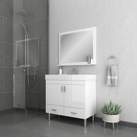 Ripley 36 inch Modern Bathroom Vanity White