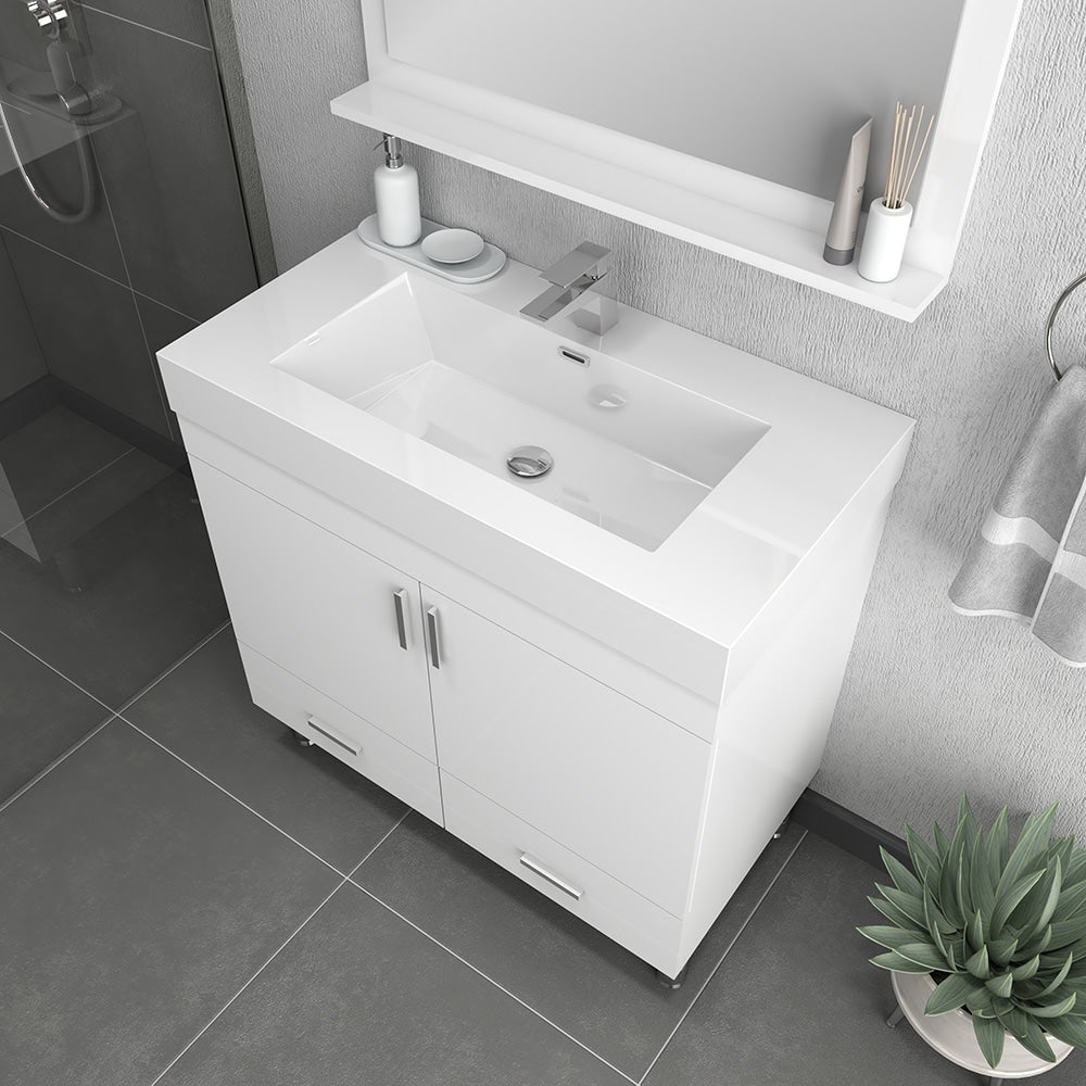 Ripley 36 inch Modern Bathroom Vanity White