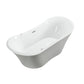 Ancona 71 in. Freestanding Bathtub in Glossy White