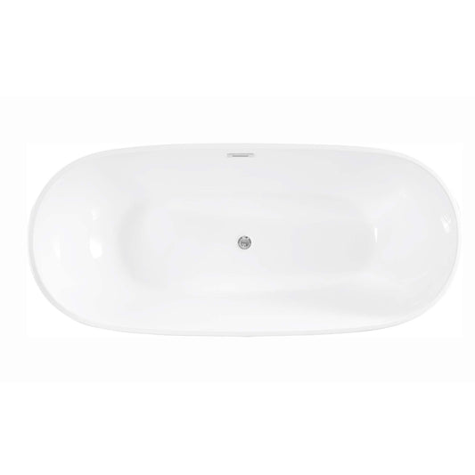 Como 71 inch Freestanding Bathtub in Glossy White