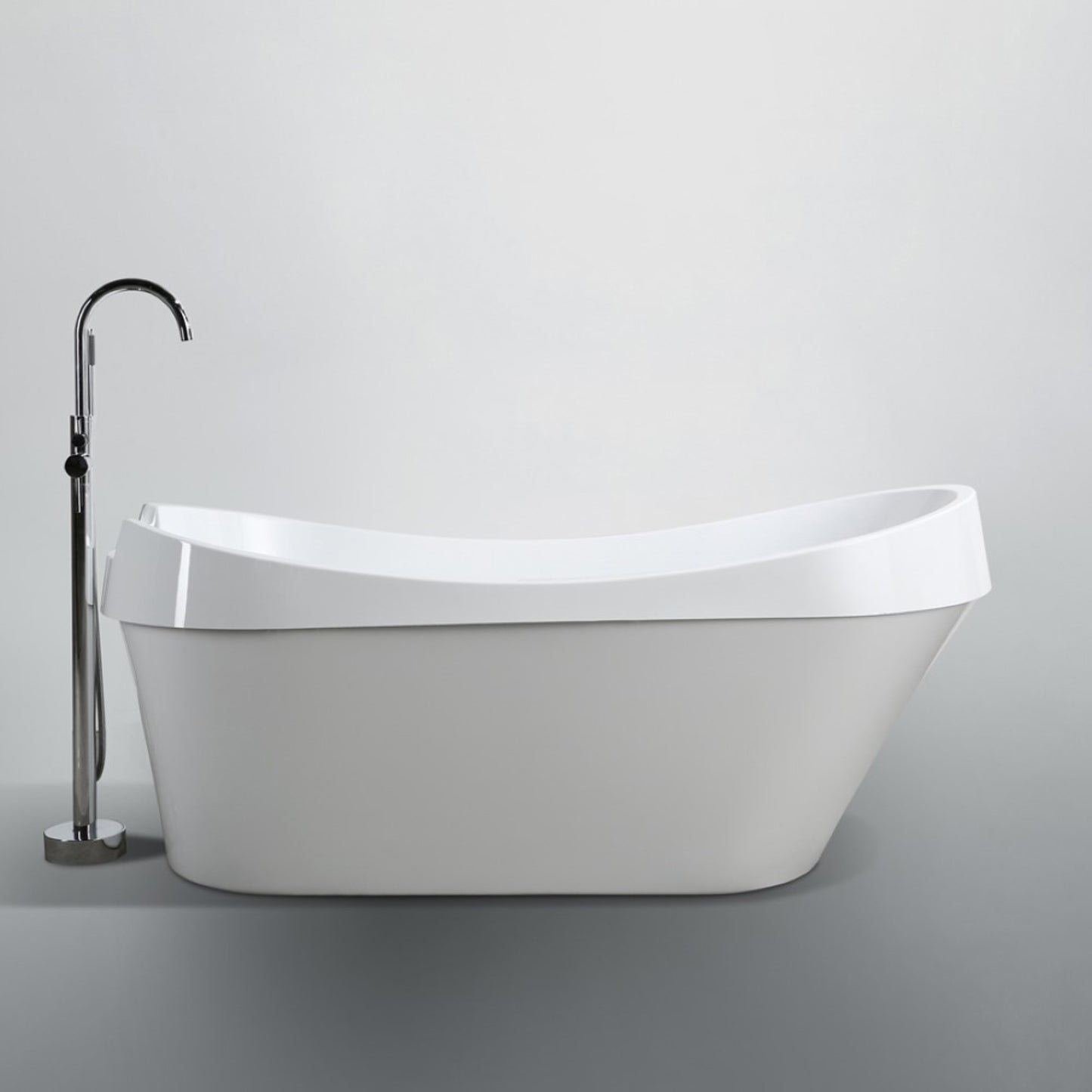 Barletta 69 in. Freestanding Bathtub in Glossy White