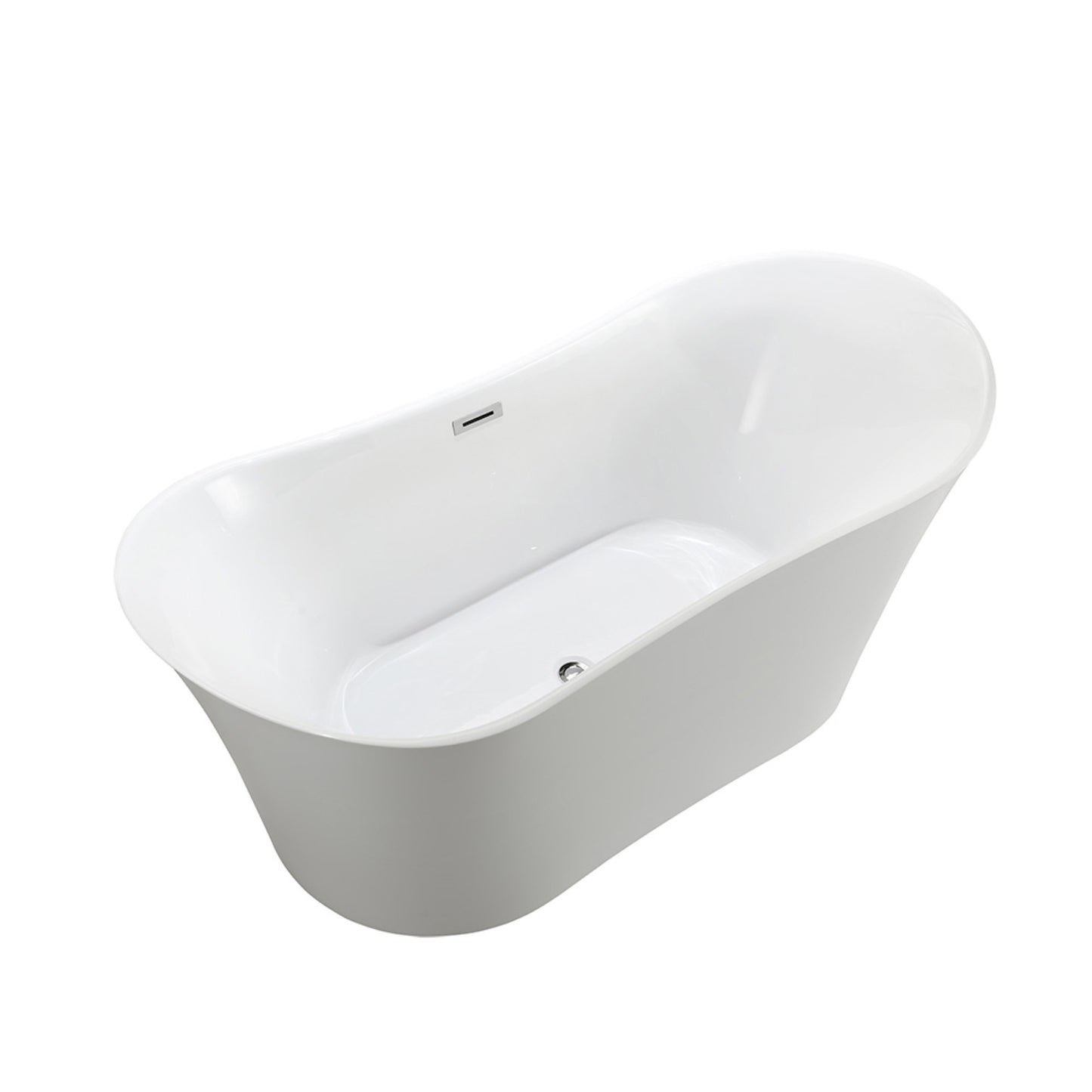 Bergamo 67 in. Freestanding Bathtub in Glossy White