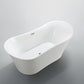 Bergamo 67 in. Freestanding Bathtub in Glossy White