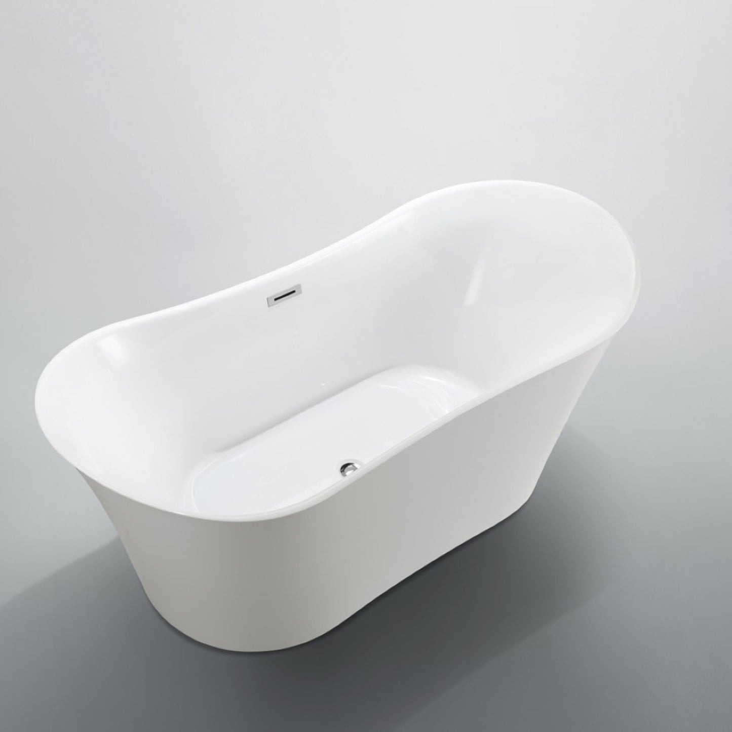 Bergamo 67 in. Freestanding Bathtub in Glossy White