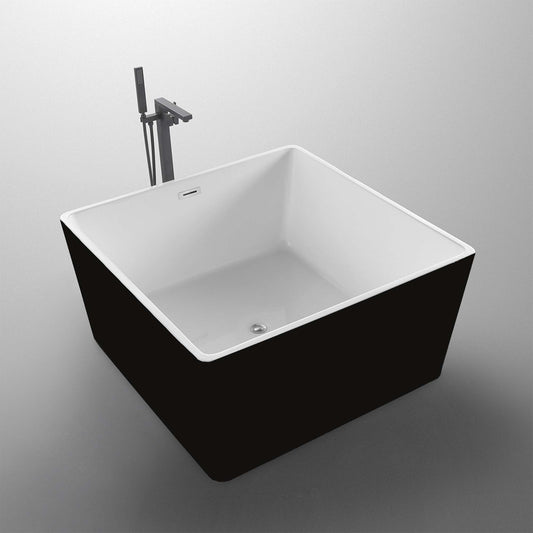 Biella 47 in. Freestanding Bathtub in Black