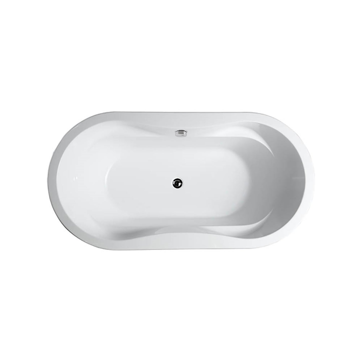 Brescia 65 in. Freestanding Bathtub in Glossy White