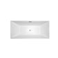 Odessa 67 in. Freestanding Bathtub in Glossy White