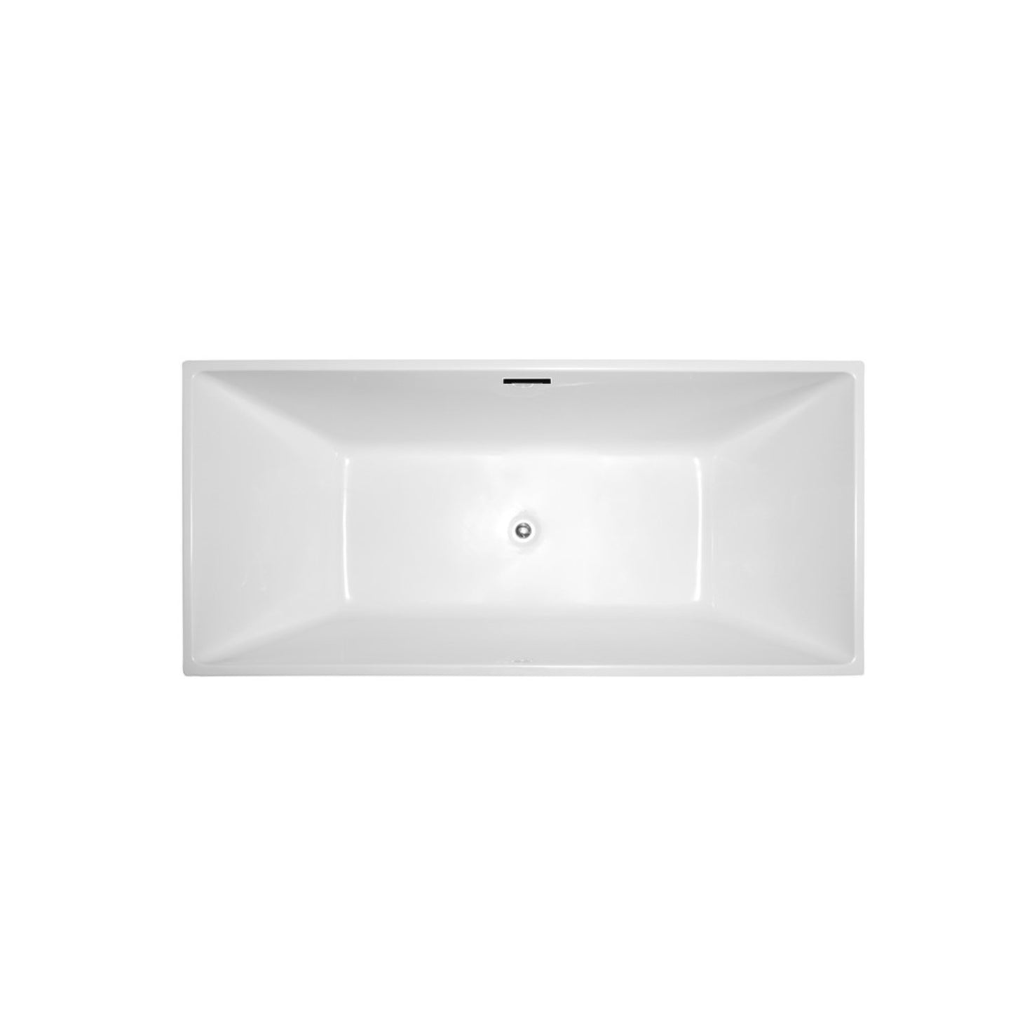 Odessa 67 in. Freestanding Bathtub in Glossy White