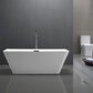 Brussels 67 in. Freestanding Bathtub in Glossy White