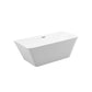 Brussels 67 in. Freestanding Bathtub in Glossy White