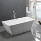 Brussels 67 in. Freestanding Bathtub in Glossy White