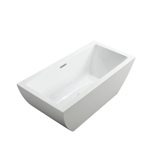 Livorno 59 in. Freestanding Bathtub in Glossy White