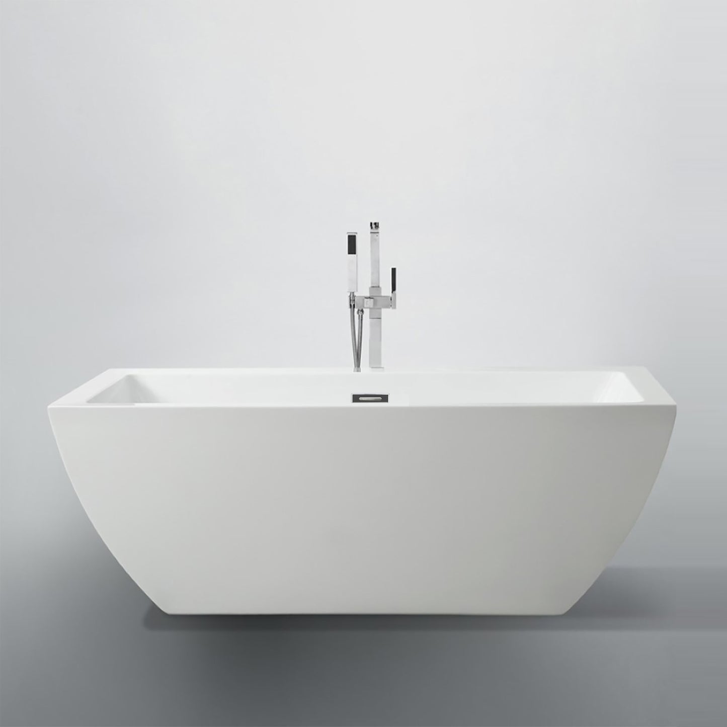 Livorno 59 in. Freestanding Bathtub in Glossy White