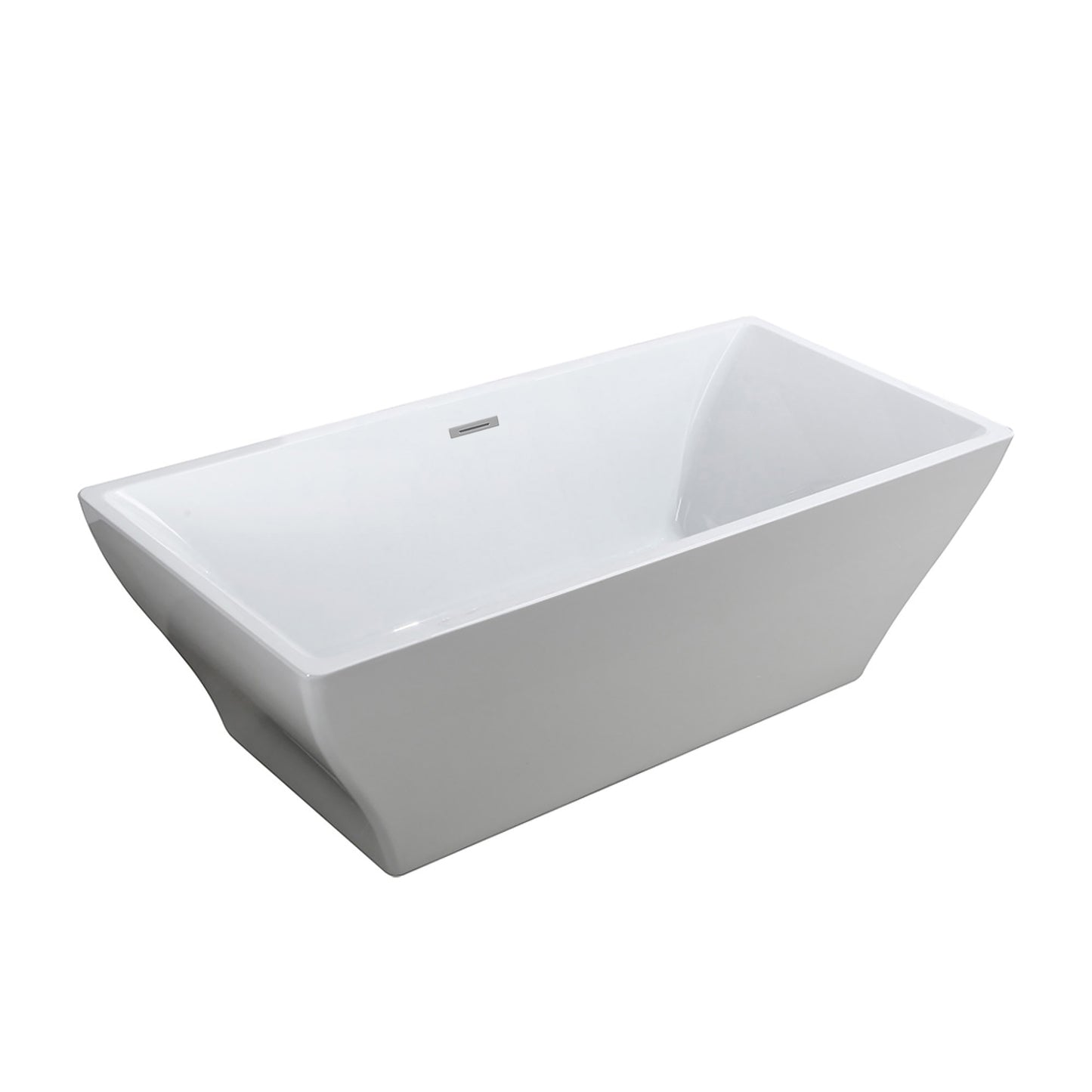 Messina 71 in. Freestanding Bathtub in Glossy White