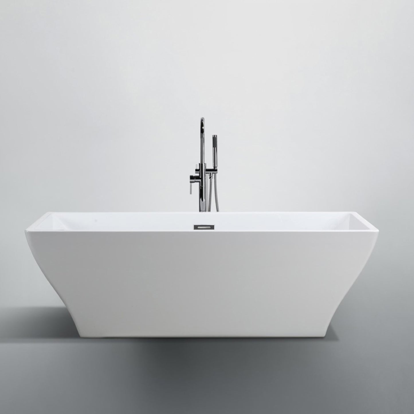 Messina 71 in. Freestanding Bathtub in Glossy White