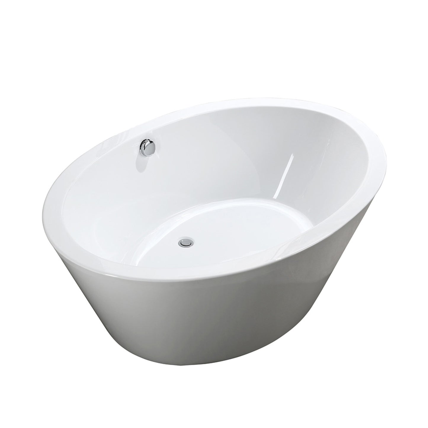 Udine 67 in. Freestanding Bathtub in Glossy White