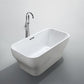 Novara 59 in. Freestanding Bathtub in Glossy White