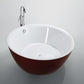 Prato 59 in. Freestanding Bathtub in Glossy Red