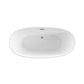 Pavia 67 in. Freestanding Bathtub in Glossy White