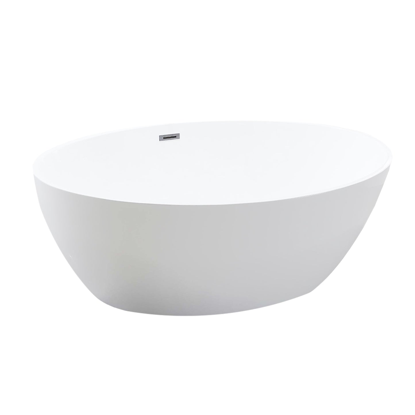 Enna 65 in. Freestanding Bathtub in Glossy White