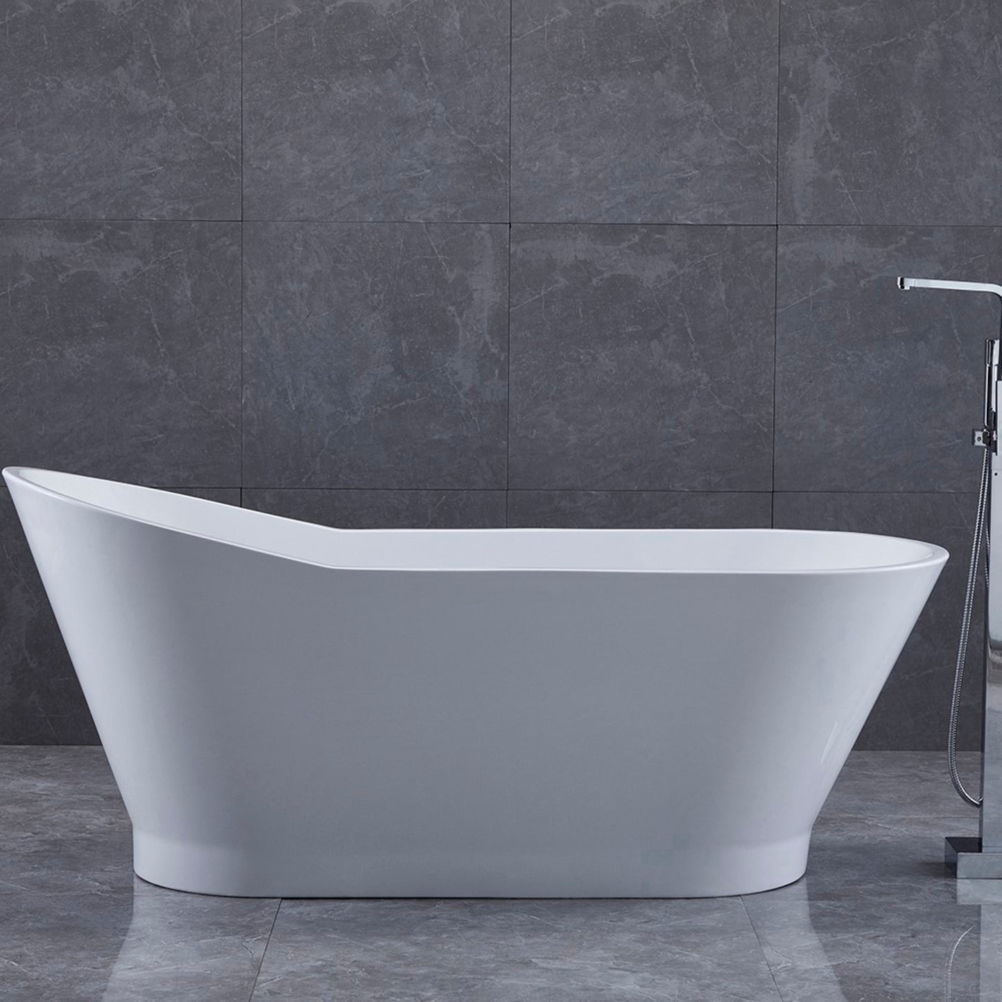 Melun 67 in. Freestanding Bathtub in White