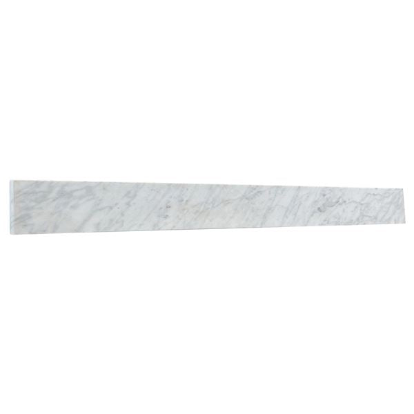 48 in. Jazz White Marble Backsplash