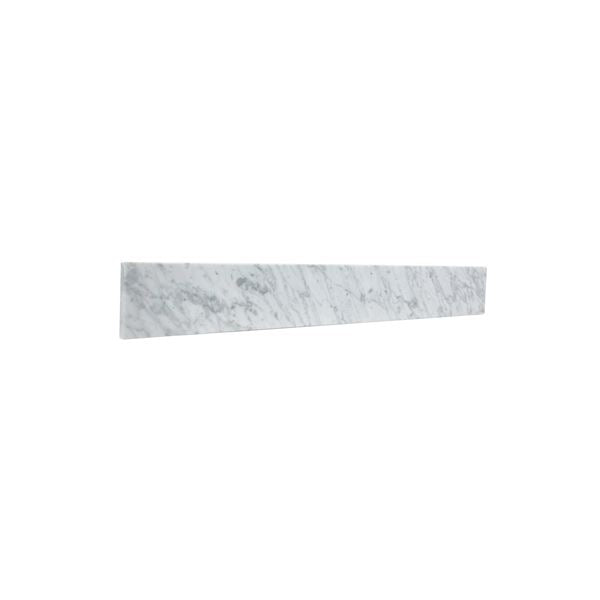 21 in. White Carrara Sidesplash