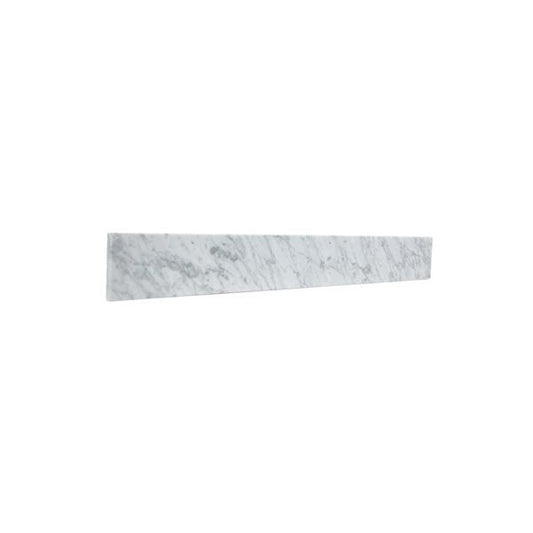 21 in. White Carrara Sidesplash