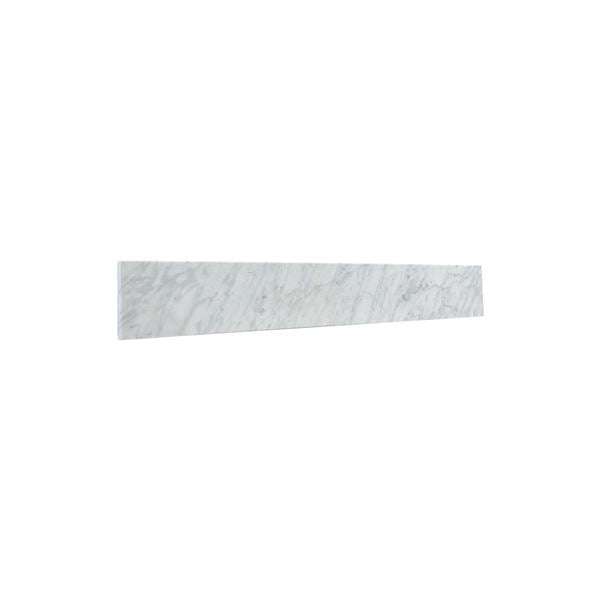 25 in. White Carrara Marble Backsplash