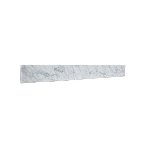 37 in. White Carrara Marble Backsplash