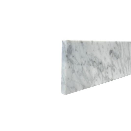 37 in. White Carrara Marble Backsplash