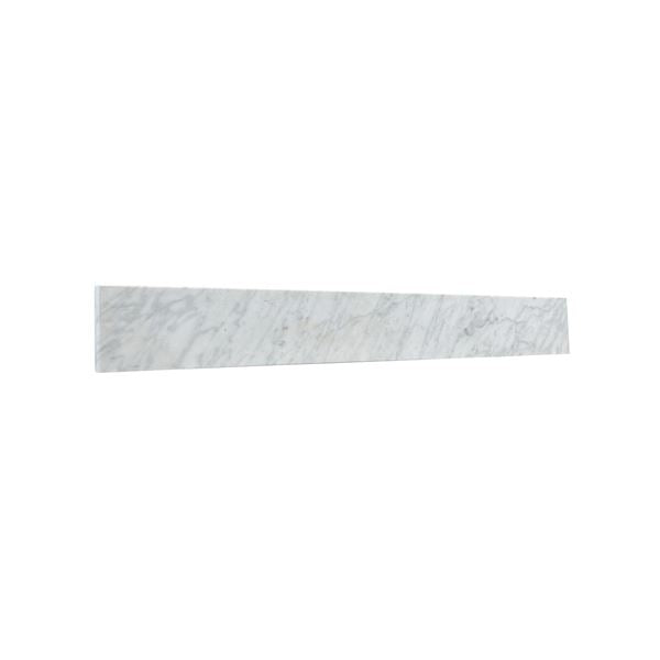 37 in. White Carrara Marble Backsplash